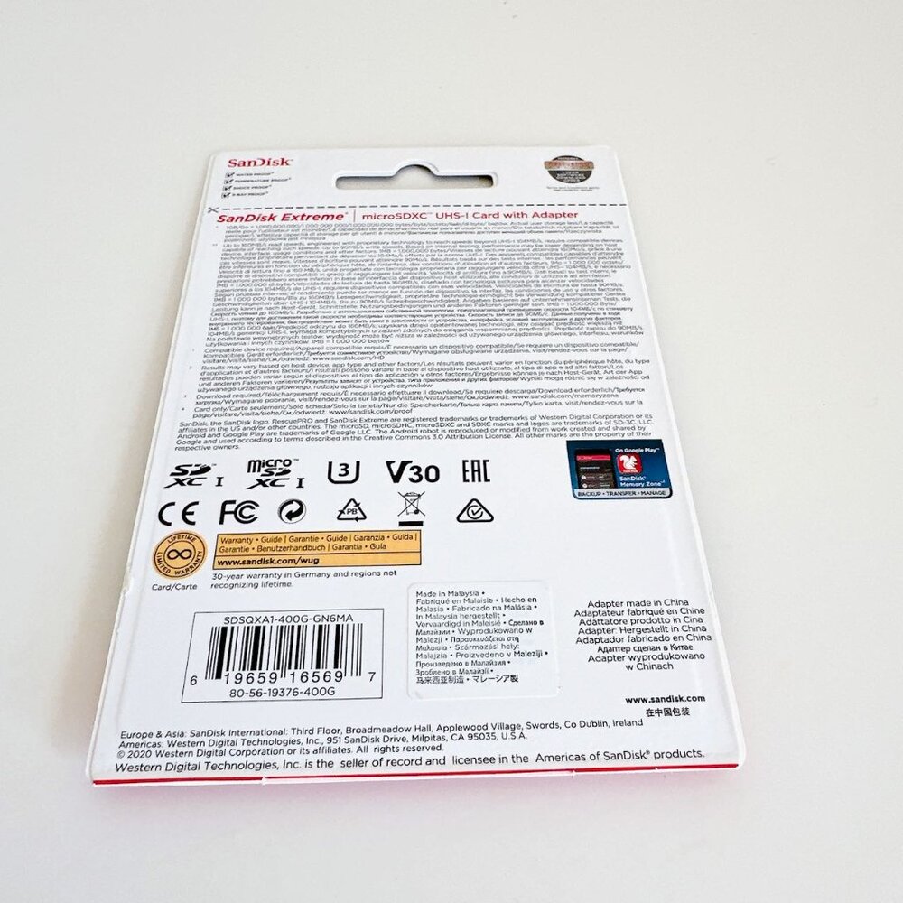 SANDISK EXTREME 400 GB MICROSD CARD WITH EXTREME CAPTURE, TRANSFER AND APP SPEED - Picture 7 of 10